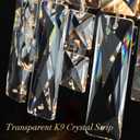 10 Light Crystal Chandelier | Chrome Oval-Shaped Crystal Chandeliers for Dining Room Light Fixture, 32" Modern Ceiling Lighting Fixture for Dining Room Kitchen Island Bar