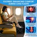 Ripeng 2 Pcs Portable Airplane Travel Foot Rest, Folding Camping Stool, Under Desk Foot Rest at Work for Long Flight, Home and Office Outdoor Hiking Fishing with Carry Bag