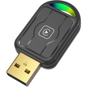 Mini Wireless CarPlay Adapter for iPhone & Apple Auto Connect Every Time, Converts Wired to Wireless, Plug & Play, Compact USB Dongle for Cars with Apple CarPlay (iOS 10+, 2015+)