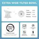 Necoichi Raised Cat Food Bowl Ceramic Elevated 15 Tilted Cat Bowl for Whisker Fatigue Dishwasher Microwave Safe, Non-Slip Anti Vomiting Design (Colorful Dots, Extra Wide Tilted, 1.5-Cup Capacity)
