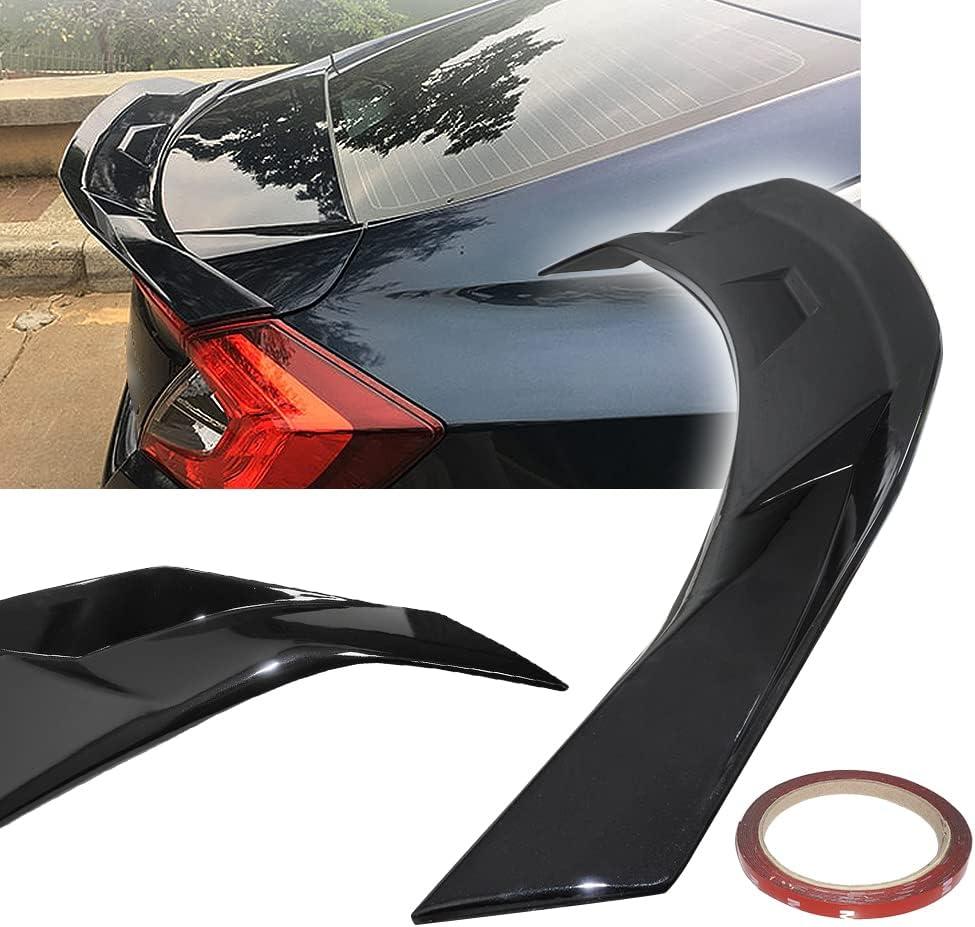 ZXMOTO Fits for Honda Civic Sedan 2016 2017 2018 2019 2020 2021 Glossy Black Highkick Duckbill Trunk Spoiler Wing