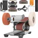 Multifunctional Electric Knife and Tool Sharpener, 7 Adjustable Speed Knife Making Belt Grinder Knife Sharpening System - For Hunting, Serrated & Kitchen Knives, Wood, Plastic, Crafts