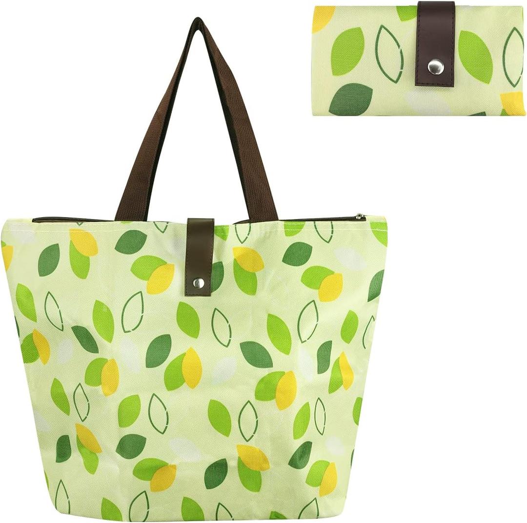 FuninCrea Reusable Grocery Bags, Reusable and Washable Foldable Shopping Bag, Foldable Tote Bags for Shopping Groceries