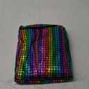 Mens 2 Pieces Disco Costume Jacket Pants Outfit Set Adult 70s Shiny Metallic Sequin Halloween Cosplay Party Suit (Small, Rainbow)