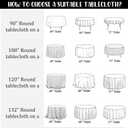 Fivenl 8 Pack Premium Round Tablecloth 120 Inch Round Table Covers Washable Polyester Fabric Round Table Clothes for Wedding Party Reception Banquet Buffet Restaurant (Black, 120 Inch)