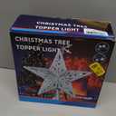 Christmas Tree Topper Projector Lights with 6 Projection Modes, Sliver Star Christmas Tree Topper with Built-in LED Projector, Dynamic Projection for Christmas Party Holiday Decoration