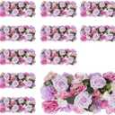 Pack of 10 Wedding Arch Decorations, 20.47 inch Artificial Flower Table Centerpieces Floral Arrangement for Wall Backdrop Party Bridal Shower Event Decor - Purple&Pink