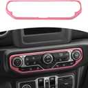 RT-TCZ for Wrangler JL Center Dash AC Switch Cover Trim Frame Pink for Jeep Wrangler JL JLU Gladiator JT 2018-2023 Pink Interior Accessories