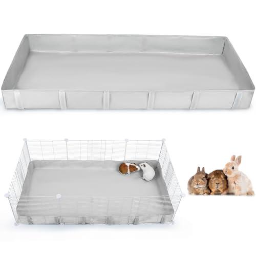 Glittme Guinea Pig Cage Liner, Waterproof Liner for Guinea Pigs, Guinea Pig Bedding with Tarp Bottom for Grid Cage, Cage Liners for Guinea Pig, Bunny, Hamster, Rabbit,Not Include Cage,56 * 28 inches