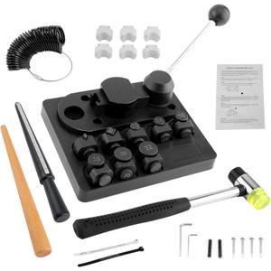 Ring Bender Ring Bending Tool Kit, Ring Making Tool with Nylon Dies Ring Bending Machine, Multi-Functional Jewelry Making Tool, Earring Bending Tool Ring Sizer Measuring Tool