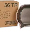 Tork Twin Jumbo Roll Bath Tissue Dispenser, 19.29 x 5.51 x 11.83, Smoke/Gray (TRK56TR)