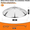 30 Inch Fire Pit Spark Screen,Stainless Steel Fire Pit Screen Cover with Handle&Poker,Outdoor Fire Pit Screen Cover Round Mesh Lid Heavy-Duty for Backyard/Beach/RV Camping