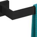 36 Inch Towel Bar for Bathrooms 12/16/20/24/28/32/36 Inch Stainless Steel 304 Matte Black Towel Holder Modern Square Towel Rod Rustproof Wall Mount (1, Matte Black, 36 Inch)