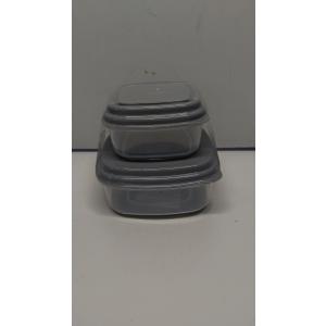 Fit+ Fresh, Lunch Box, Gray, 2 Pcs with Lids