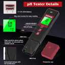 Digital pH Meter High Accuracy UL-Certified Water Tester with 6 Packs Calibration Powders Color LCD Backlit Display with pH Test Strip for Pools Hydroponics Aquariums Hot Tubs Drinking Water
