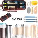 ReArt Natural Air-Dry Clay, Pottery Clay10LBs with 40 Pcs Pottery Tools Clay Sculpting Tool Set, All-Purpose Modeling Clay (Terra Cotta)