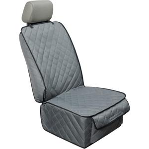 Waterproof Front Seat Cover Dog Car Seat Covers Nonslip and Full Protection with Side Flaps Fits Most Cars, Trucks, SUVs(Grey, 1Pack) (Gray)