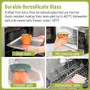 [UPGRADED LID] 6 Sets 3 Cup/24oz Borosilicate Glass Meal Prep Containers with Lids, Food Storage Bowl Jars for Soup Leftover Meal Lunch Oats Fruit Deli Salads - Microwave, Oven, Freezer Safe -BPA Free