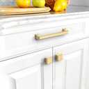 Asidrama 10 Pack 6.3 Inch(160mm) Brushed Gold Cabinet pulls Kitchen Cabinet Handles Cabinet Pulls Kitchen Cabinet Hardware for Cupboard Drawer Pulls