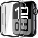 Misxi 2 Pack Tempered Glass Case Compatible for Apple Watch Series 11 (2025) Series 10 46mm, Hard PC Screen Protector Protection Ultra-Thin Lightweight Scratch-Resistant Cover for iWatch, Transparent