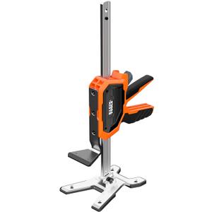 Klein Tools 77000 Heavy-Duty Construction Jack, 350-Pound Capacity, 10-Inch Lift Range, Drywall Lift Tool, Hands-Free Lifting, Clamping Capable, Non-Marring Foot Pads