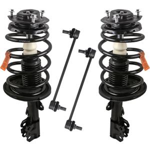 KUIPERAUTO Front Struts Assembly Kit Compatible for 2004 2005 2006 Toyota Camry Solara Lexus ES330 04 05 06 172205 172206 K90344 4PCS w/Coil Spring Sway Bar Link