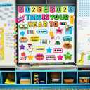 2 x HOWAF 52pcs Classroom Bulletin Board Decoration Set,2025-2026 This is Your Year Cutout for Welcome Back to School Classroom Decor,Positive Accents Cut-Outs for First Day of School Chart Wall Supplies