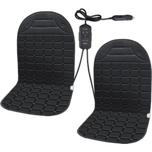 2 Pack Seat Cushion Winter Cover for Full Back and Seat (Black)