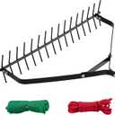 VEVOR 32 in Aquatic Weed Rake, 6.3 in Double Sided Lake Weed Rake, Lightweight Pond Weeds Cutter with 30ft Rope, No Assembly Required, Muck Lilypad Clearing Tool for Pond, Lake, Rivulet