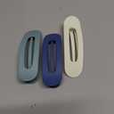 8 Pcs Large Lay Flat Claw Clips for Women French Side Slide Barrettes for Thin Fine Hair Rectangle Alligator Hair Accessories,Matte Blue Beige