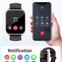 RUIMEN Smart Watches for Men Women (Answer/Make Calls, 2 Bands Included), 1.8" Smartwatch for iOS/Android Phones, Fitness Tracker Heart Rate/Sleep Monitor Digital Watch Waterproof (Black/Copper)