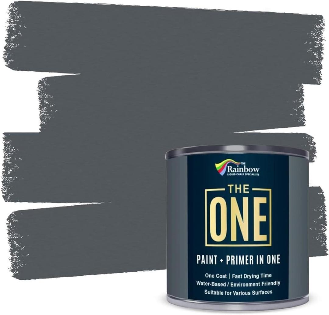 The One Paint - Satin Finish - Multi Surface Paint 250ml (Dark Grey) (8.5 Fl Oz (Pack of 1)) The One Paint - Satin Finish - Multi Surface Paint 250ml (Dark Grey) (8.5 Fl Oz (Pack of 1))