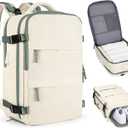 Casual Backpack Traveling Backpack, A-beige With Green, Expandable, Travel Backpacks