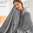 Heated Blanket Twin Size, Super Soft Cozy Flannel 62" x 84" Electric Blanket with 5 Heating Levels & 10 Hours Auto Off, Fast Heating Blanket with Machine Washable for Whole Body, Silver Gray