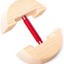 Hat Stretcher for Fitted Hats, Cowboy Hat Stretcher Fitted Hat 7 to 8 1/2, Adjustable Wooden Hat Jack Stretcher Fits All Caps (Large, Round Square Red)