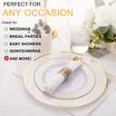 200Guests Pre Rolled Gold Plastic Silverware Sets - Heavy Duty Gold Cutlery - Include 200 Pack Wrapped Disposable Utensils with Napkins for Parties & Dinners & Weddings