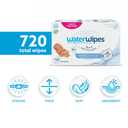 Water Wipes Sensitive+ Newborn & Baby Wipes, 3-In-1 Cleans, Cares, Protects, 99.9% Water, Unscented & Hypoallergenic, 720 Count (12 Packs)