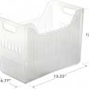 BINO | Plastic Storage Bins, Wide - 2 Pack | THE CANYON COLLECTION | Clear Storage Bins for Organization | Clear Containers for Pantry | Fridge & Freezer Organizer Bin | Cabinet & Pantry Organizers