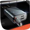 LISEN Car Charger USB C Fast Charge, Retractable Car Charger USB C [98% SpaceSmart] for RV Truck BMW Car Accessories for Women Men Phone Type C Car Charging for iPhone 17 16 15 Samsung S25 Android