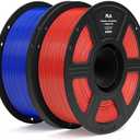 ELEGOO PLA Filament 1.75mm True Red & Dark Blue 2KG, 3D Printer Filament Dimensional Accuracy +/- 0.02mm, 1pc 1kg Spool(2.2lbs) Fit Most FDM 3D Printers