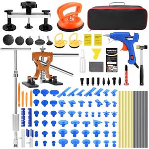 VEXTRO Paintless Dent Repair Kit, Dent Puller kit,Dent Removal Tools with Metal Dent Lifter, Bridge Puller, Slide Hammer T-Bar, PDR Kit for Car Dent Repair, Auto Body Dent Puller, Hail Damage Removal