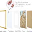 Vittanly 18x24 Picture Frames Set of 2, Ornate Vintage Photo Frame for Wall Mount, Display 16x20 Pictures with Mat or 18x24 without Mat, Rustic Gold