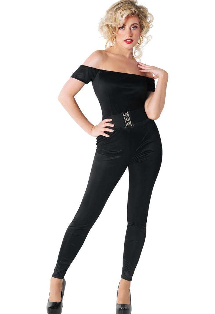 fun shack Greaser Costume Women, Movie Costumes for women, 50s Halloween Costumes for Women 50s L