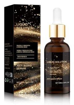 Olavita Liquid Solution Anti Aging Serum–Olavita Face Serum,Intensely firms skin,Smooths Fine Lines and Hydrates, For Women with Mature and Daily Skincare (1pc) (Black)