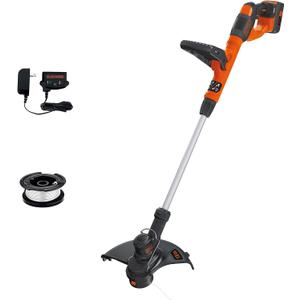 Black+Decker 40V MAX 13 Inch String Trimmer and Lawn Edger with Battery and Charger, Cordless Weed Eater with Charge Indicator, High Torque PowerDrive Technology (LST140C)
