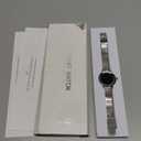 Smart Watches for Women with Blood Pressure/Answer Calls/Heart Rate/Step/Sleep/Multiple Sport Modes /IP68 Waterproof，1.19" Fitness Tracker Smartwatch for iOS Android (Silver with Diamonds)