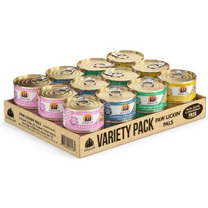 Weruva Classic Cat Food, Variety Pack, Paw Lickin' Pals Wet Cat Food, 3oz Cans (Pack of 24) (EXP 01/01/29)