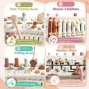 Fajiabao Wooden Montessori Toys for 1 Year Old Boy 4 in 1 Toddler Learning Toys with Number Maze, Pounding Bench, Xylophone, Fishing Game Baby Sensory Toys Birthday Gifts for 1+ Year Old Boys & Girls