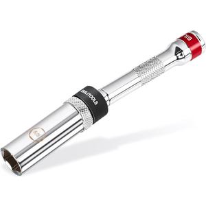 BILITOOLS 5/8-inch Magnetic Spark Plug Socket Swivel Thin Wall Spark Plug Socket 3/8-inch Drive x 6" Total Length with 6-Point, CR-V