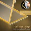 36 Pack Acrylic Sign Holder Gold Frame Table Numbers Slanted Back Menu Display Stand Clear Flyer Document Photo Display Holders Plastic Table Signs for Wedding Office(Vertical Style,4 x 6 Inch)